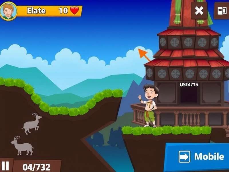 Krishna using his divine powers in gameplay Krishna Adventure Quest Gameplay Screenshot